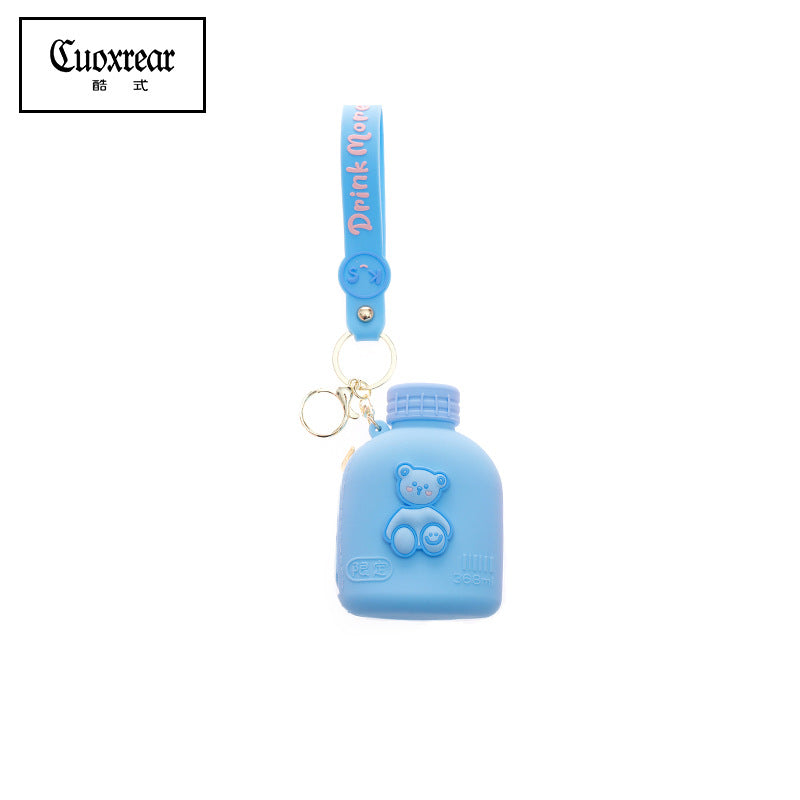 Wholesale Kettle Shape Mini Coin Purse Silica gel Keychain